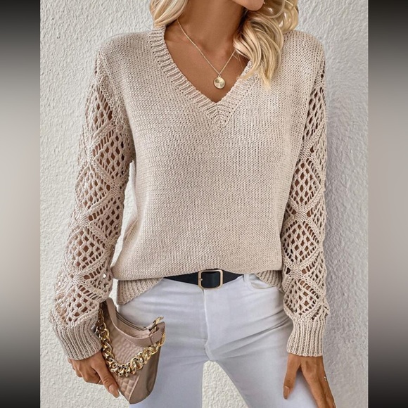 Boho knit sweater top - Picture 1 of 6